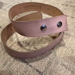 Leatherock Blush Leather Belt with Silver Accents Strap Only!